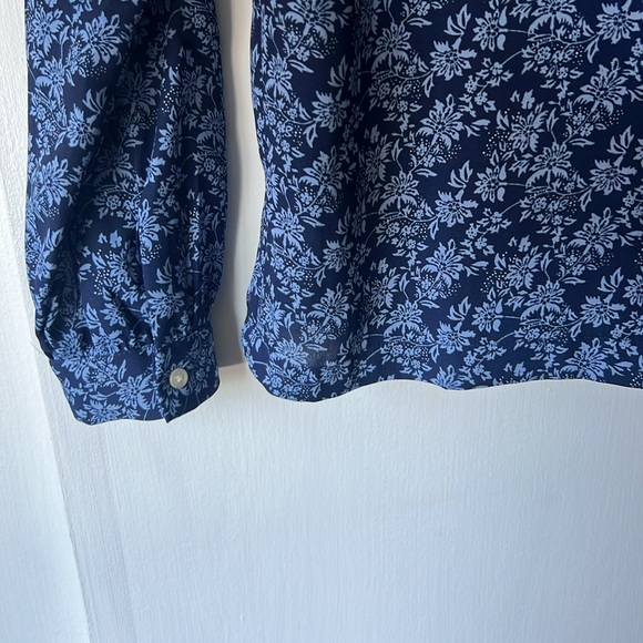 GAP Ruffle Color Split Neck Floral Blouse - Women’s XS - Picture 4 of 15